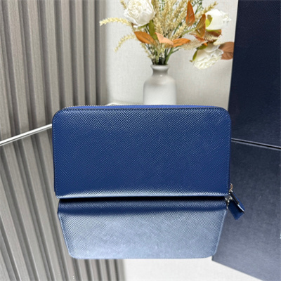 Pra*a saffiano leather wallet blue 2ml317