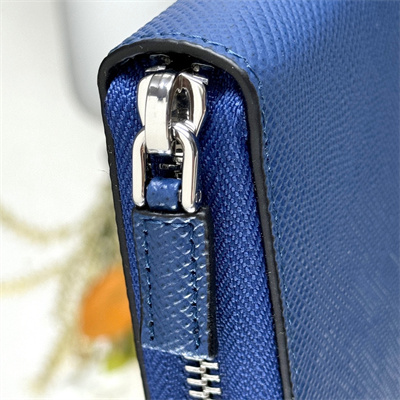 Pra*a saffiano leather wallet blue 2ml317