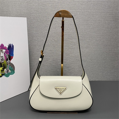 Pra*a small leather shoulder bag white 1bd358
