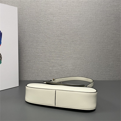 Pra*a small leather shoulder bag white 1bd358