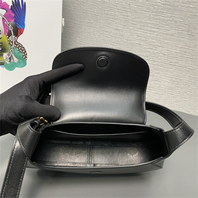 Pra*a small leather shoulder bag black 1bd358