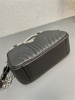 Pra*a calfskin diagramme shoulder bag black 1bh083