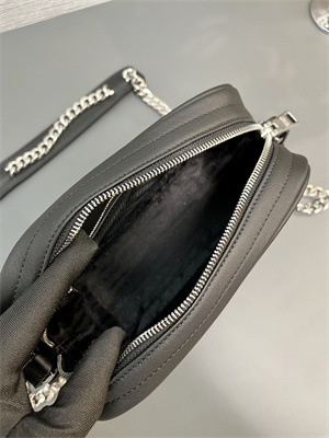 Pra*a calfskin diagramme shoulder bag black 1bh083