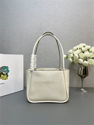 Pra*a leather mini tote bag white 1bg539