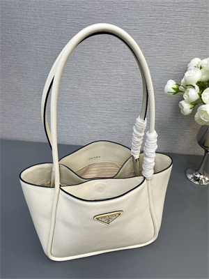 Pra*a leather mini tote bag white 1bg539