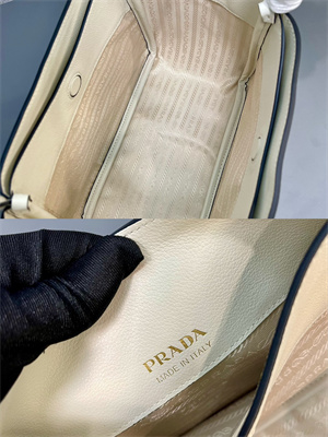 Pra*a leather mini tote bag white 1bg539