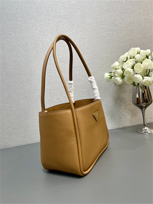 Pra*a leather mini tote bag caramel 1bg539