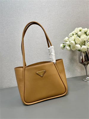 Pra*a leather mini tote bag caramel 1bg539