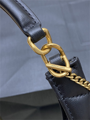 Y.S.L Sade HOBO BAG In Quilted Lambskin Black