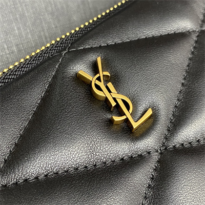 Y.S.L Sade Clutch In Quilted Lambskin Black