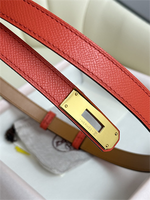 H**mes kelly 18 belt epsom leather gold hardware watermelon red