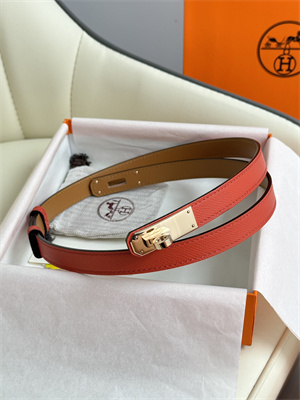 H**mes kelly 18 belt epsom leather rose gold hardware watermelon red