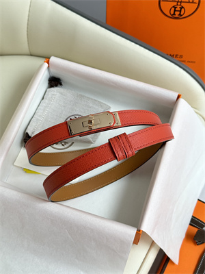 H**mes kelly 18 belt epsom leather rose gold hardware watermelon red