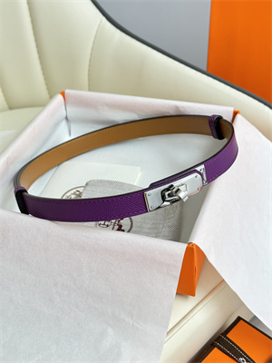 H**mes kelly 18 belt epsom leather silver hardware purple