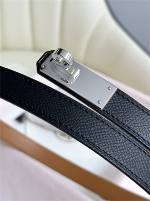 H**mes kelly 18 belt epsom leather silver hardware black