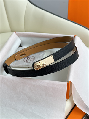 H**mes kelly 18 belt epsom leather rose gold hardware black