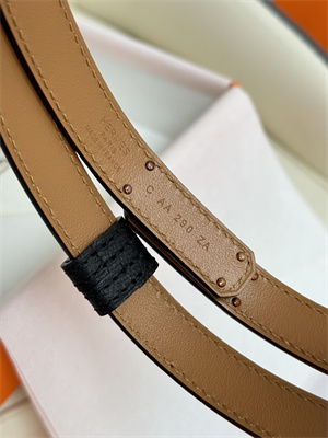 H**mes kelly 18 belt epsom leather rose gold hardware black