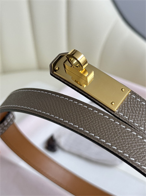 H**mes kelly 18 belt epsom leather gold hardware etoupe