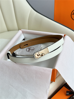 H**mes kelly 18 belt epsom leather rose gold hardware white