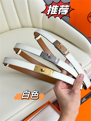 H**mes kelly 18 belt epsom leather rose gold hardware white