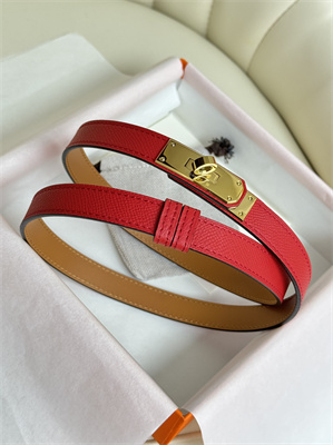 H**mes kelly 18 belt epsom leather gold hardware red
