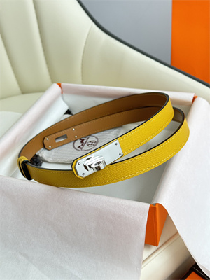 H**mes kelly 18 belt epsom leather silver hardware juane amber