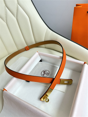 H**mes kelly 18 belt epsom leather gold hardware orange