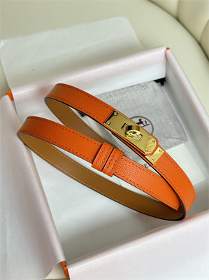 H**mes kelly 18 belt epsom leather gold hardware orange