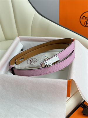 H**mes kelly 18 belt epsom leather silver hardware peach pink