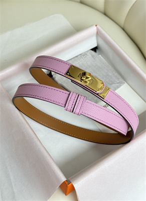 H**mes kelly 18 belt epsom leather gold hardware peach pink