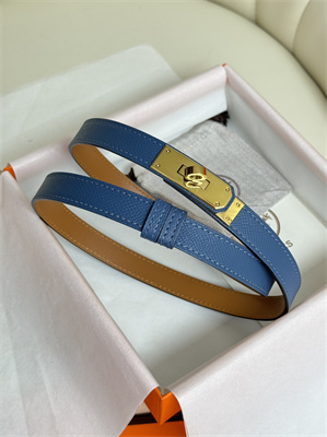H**mes kelly 18 belt epsom leather gold hardware blue