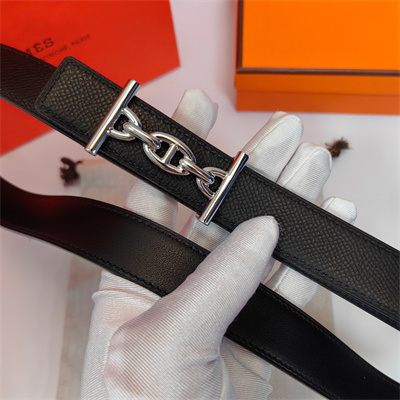 H**mes lagune belt buckle & herm??s sur mer reversible epsom leather strap silver hardware strap 25mm black