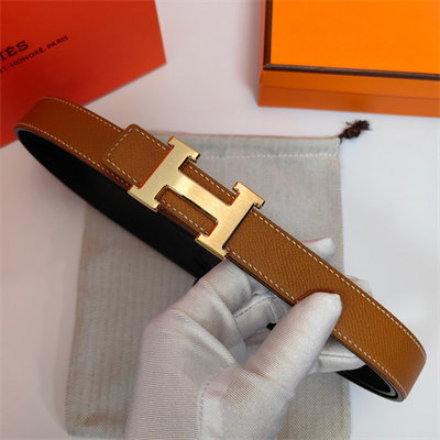 H**mes h belt buckle & reversible  epsom leather strap 25 mm gold hardware brown/black