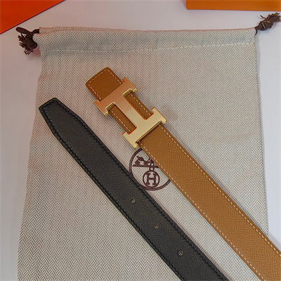 H**mes h belt buckle & reversible  epsom leather strap 25 mm gold hardware brown/black
