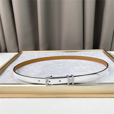 H**mes pop h guillochee 15 belt 15mm cowhide white