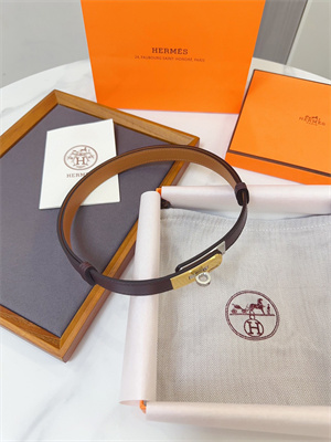 H**mes kelly 18 belt cowhide leather gold hardware burgundy/brown