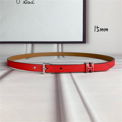 H**mes pop h 15 belt empsom leather red/brown