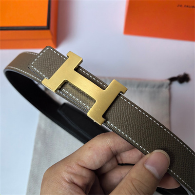 H**mes mini constance belt buckle & reversible epsom leather strap 25 mm gold hardware etoupe/black
