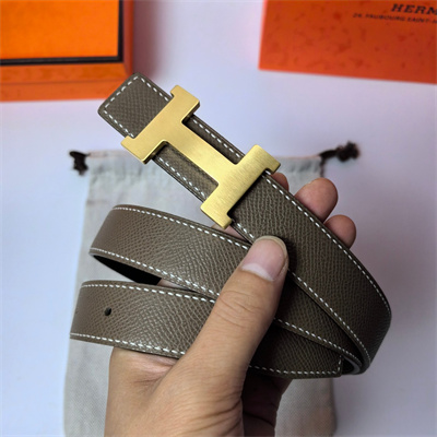 H**mes mini constance belt buckle & reversible epsom leather strap 25 mm gold hardware etoupe/black