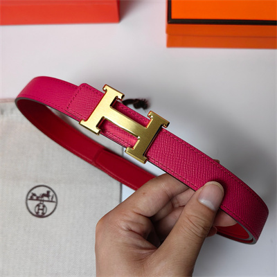 H**mes h belt buckle & reversible  epsom leather strap 25 mm gold hardware hot pink