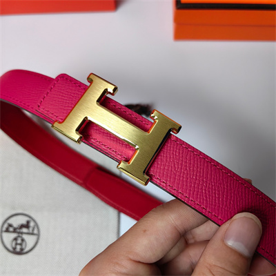 H**mes h belt buckle & reversible  epsom leather strap 25 mm gold hardware hot pink