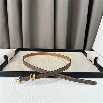 H**mes pop h guillochee 15 belt cowhide gold tone hardware etoupe/brown