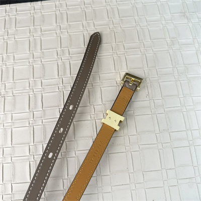 H**mes pop h guillochee 15 belt cowhide gold tone hardware etoupe/brown