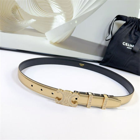 Ce**e triomphe belt 25mm calfskin in gold color