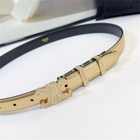 Ce**e triomphe belt 25mm calfskin in gold color