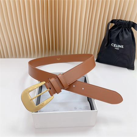 Ce**e belt 35mm calfskin gold tone buckle brown
