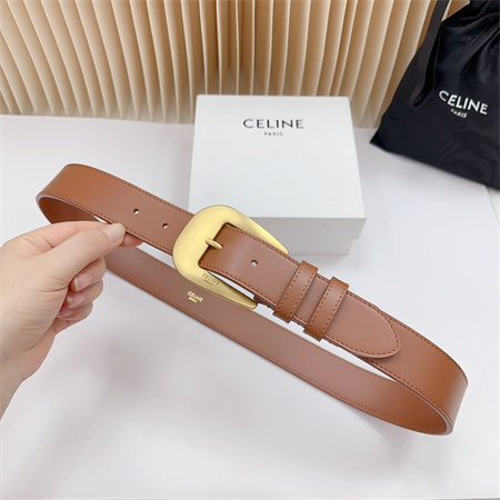 Ce**e belt 35mm calfskin gold tone buckle brown