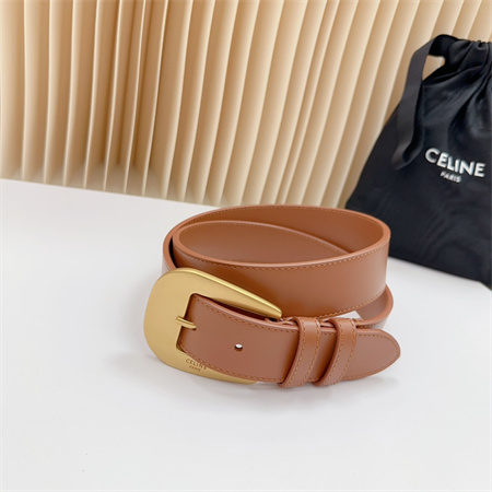 Ce**e belt 35mm calfskin gold tone buckle brown