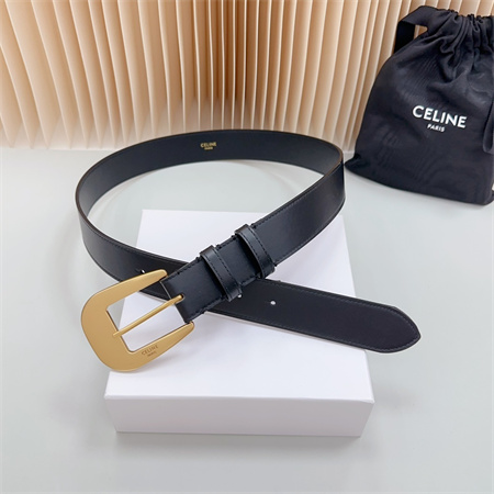 Ce**e belt 35mm calfskin gold tone buckle black