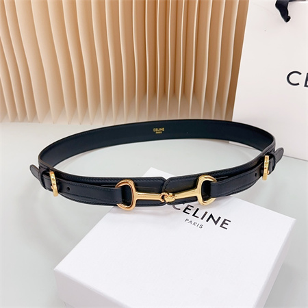 Ce**e belt 30mm in calfskin gold tone buckle black